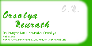 orsolya meurath business card